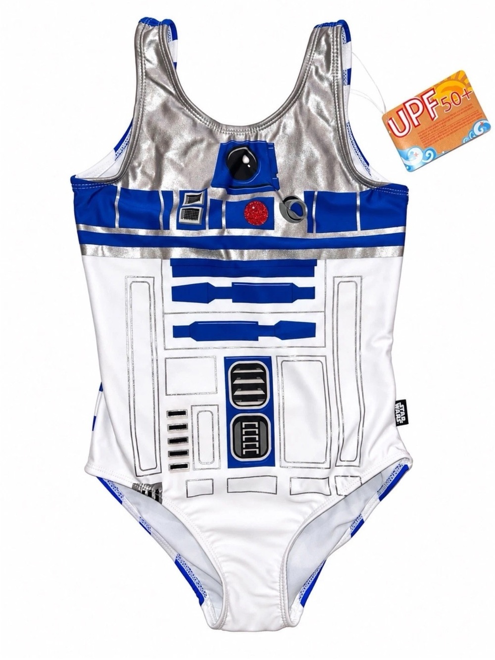 Disney Store NEW Girls Star Wars R2-D2 One Piece Swimsuit Sz 13 Years (12/14)